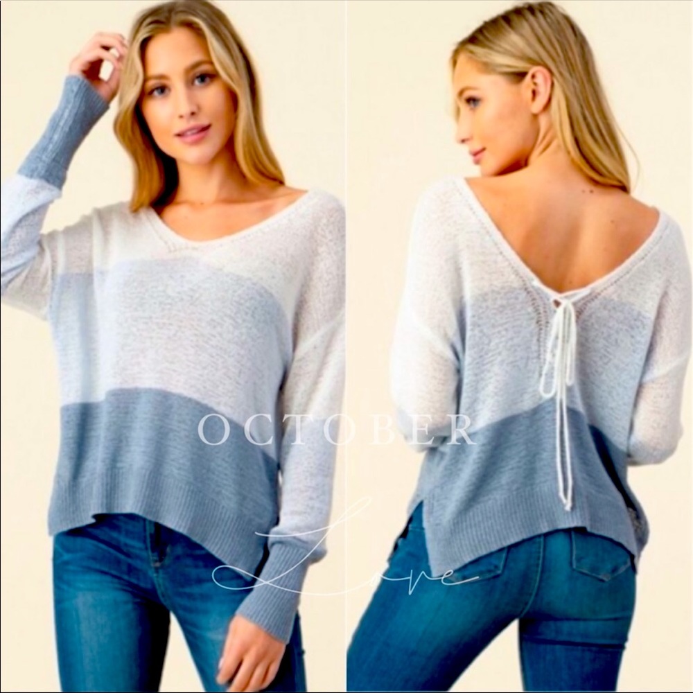 Stunning💙Blue made-4-fall transition sweater💙